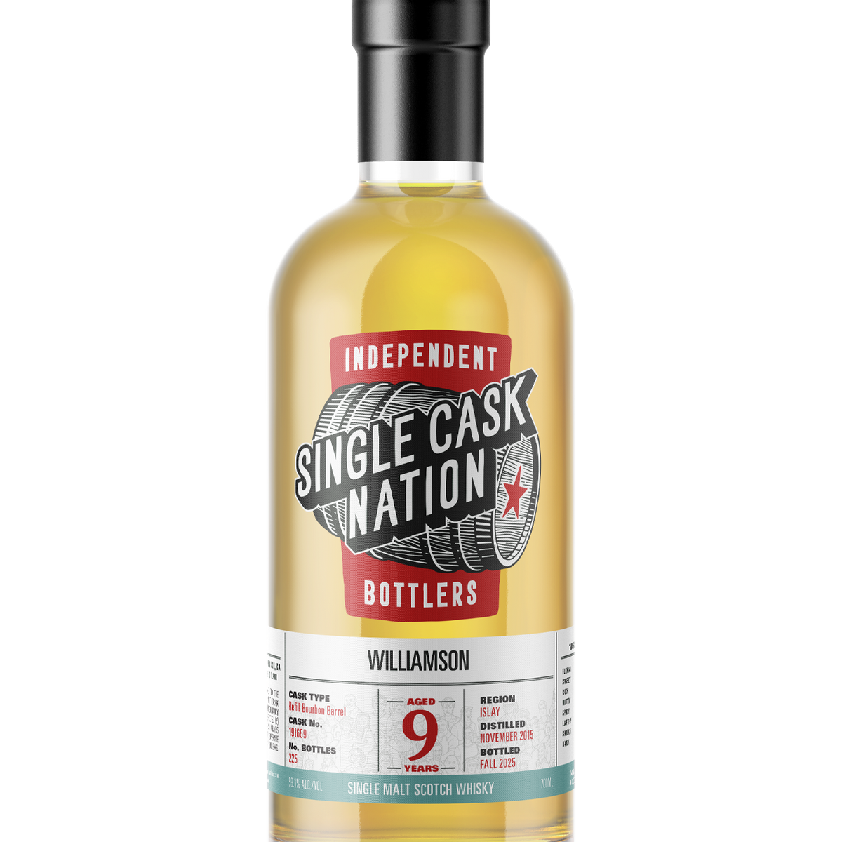 ウイスキー Williamson Williamson 9 Year Old, US Retail Release # 15 – Single Cask Nation